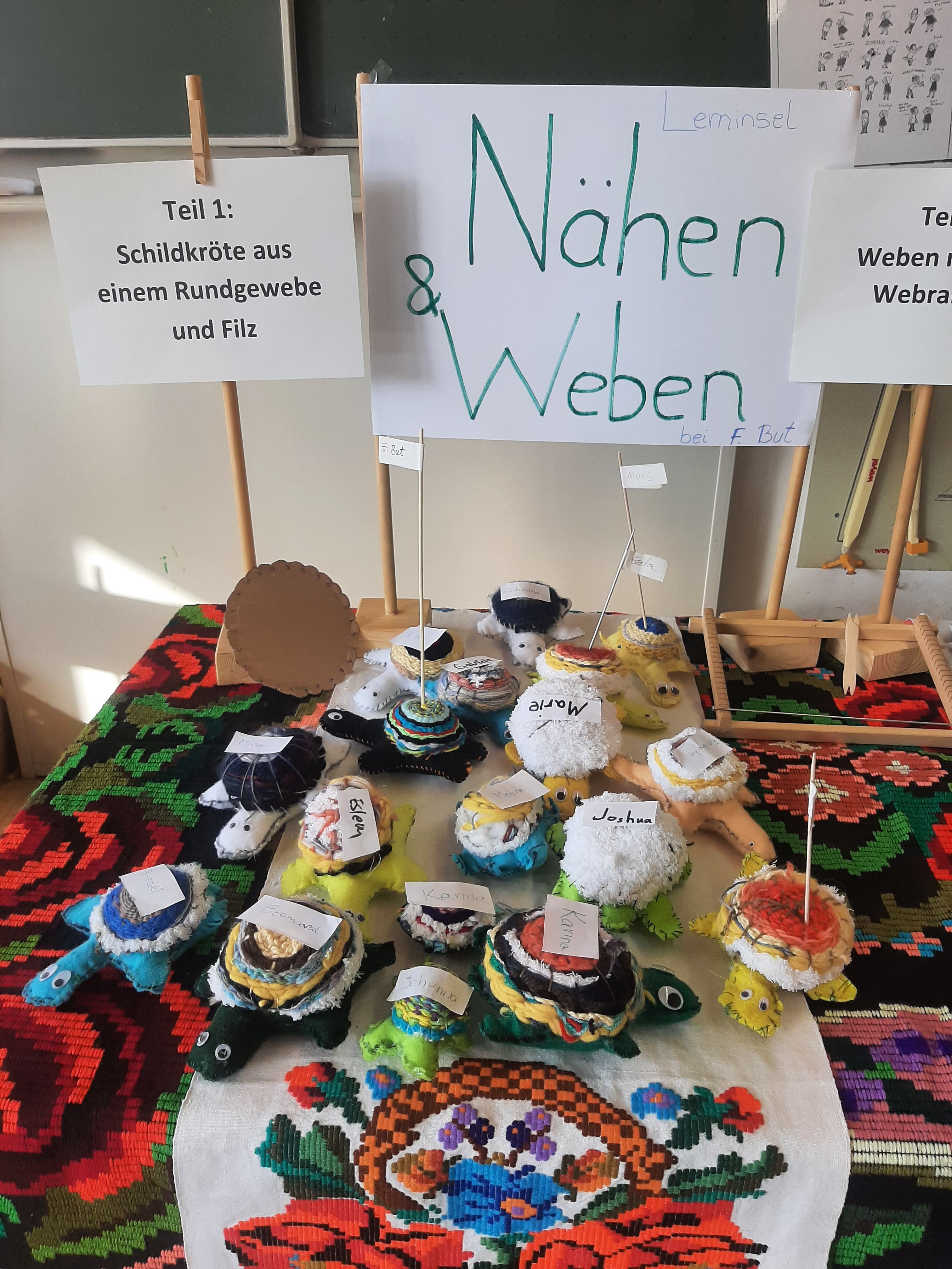 Objekte aus der Lerninsel Nähen und Weben